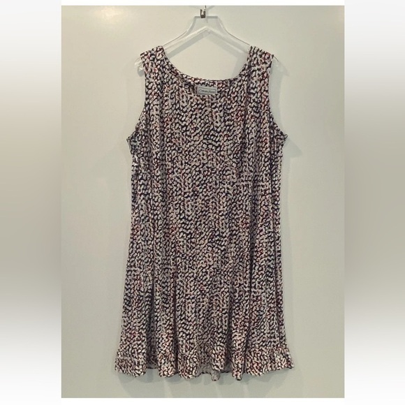 Chelsea Suite Multi Color Flounce Hem Sleeveless Dress Womens Size 24W (53) - Picture 1 of 5